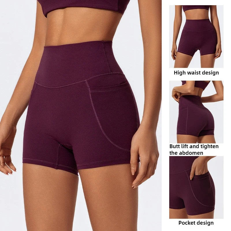 LezyanXR Yoga Leggings Quad Pants Moisture Wicking Quick Drying Breathable Fitness Sports Gym Workout Clothes Shorts for Women